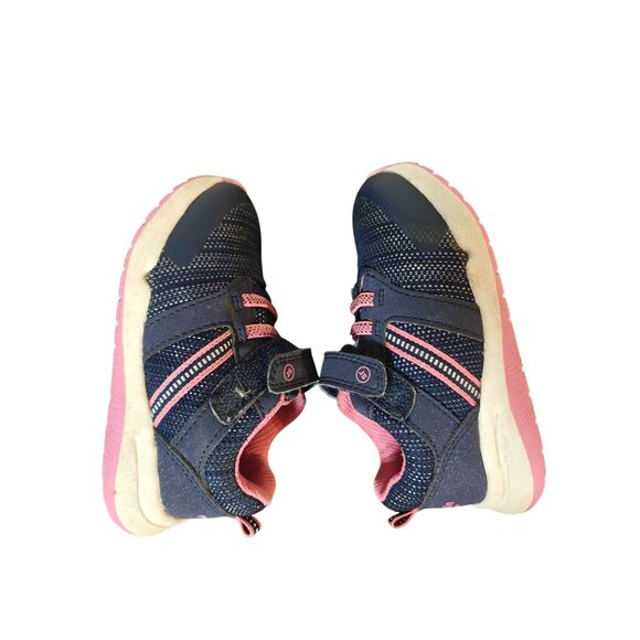 Stride Rite Kids Girls Maxo Navy & Pink Machine Washable Sneakers Size 8 - Picture 4 of 5